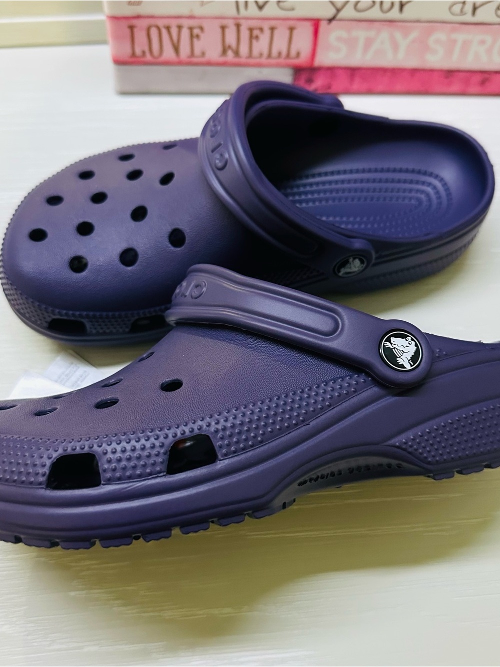 CROCS Women Classic Clog Sandals in Deep Purple - Picture 4 of 4